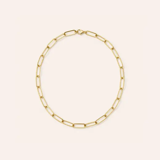 Meridian paperclip chain in 18k yellow gold