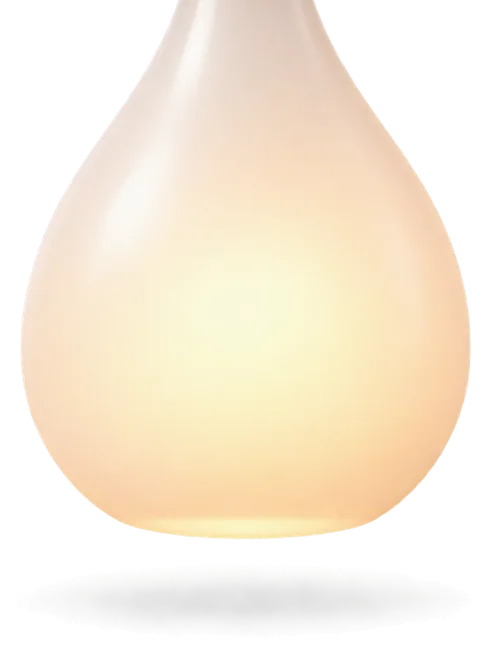 Drop lamp, teardrop glass pendant